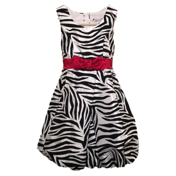 SPEECHLESS girls party dress zebra holiday Christmas size 12 - Picture 1 of 6